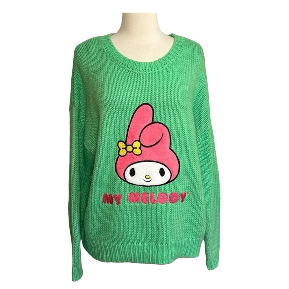 Hello Kitty & Friends “My Melody” x Forever 21 Knit Green Sweater size Small - Picture 13 of 14